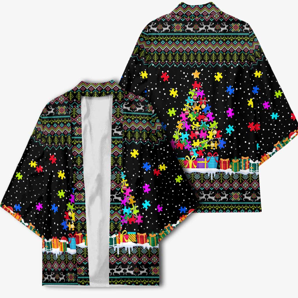 Autism Pine Christmas Kimono Xmas Holiday Patterns - Wonder Print Shop