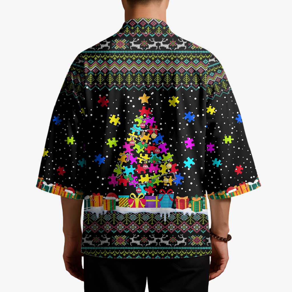 Autism Pine Christmas Kimono Xmas Holiday Patterns - Wonder Print Shop