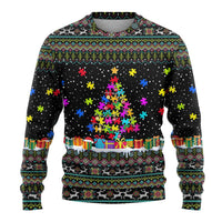 Autism Pine Christmas Ugly Christmas Sweater Xmas Holiday Patterns - Wonder Print Shop