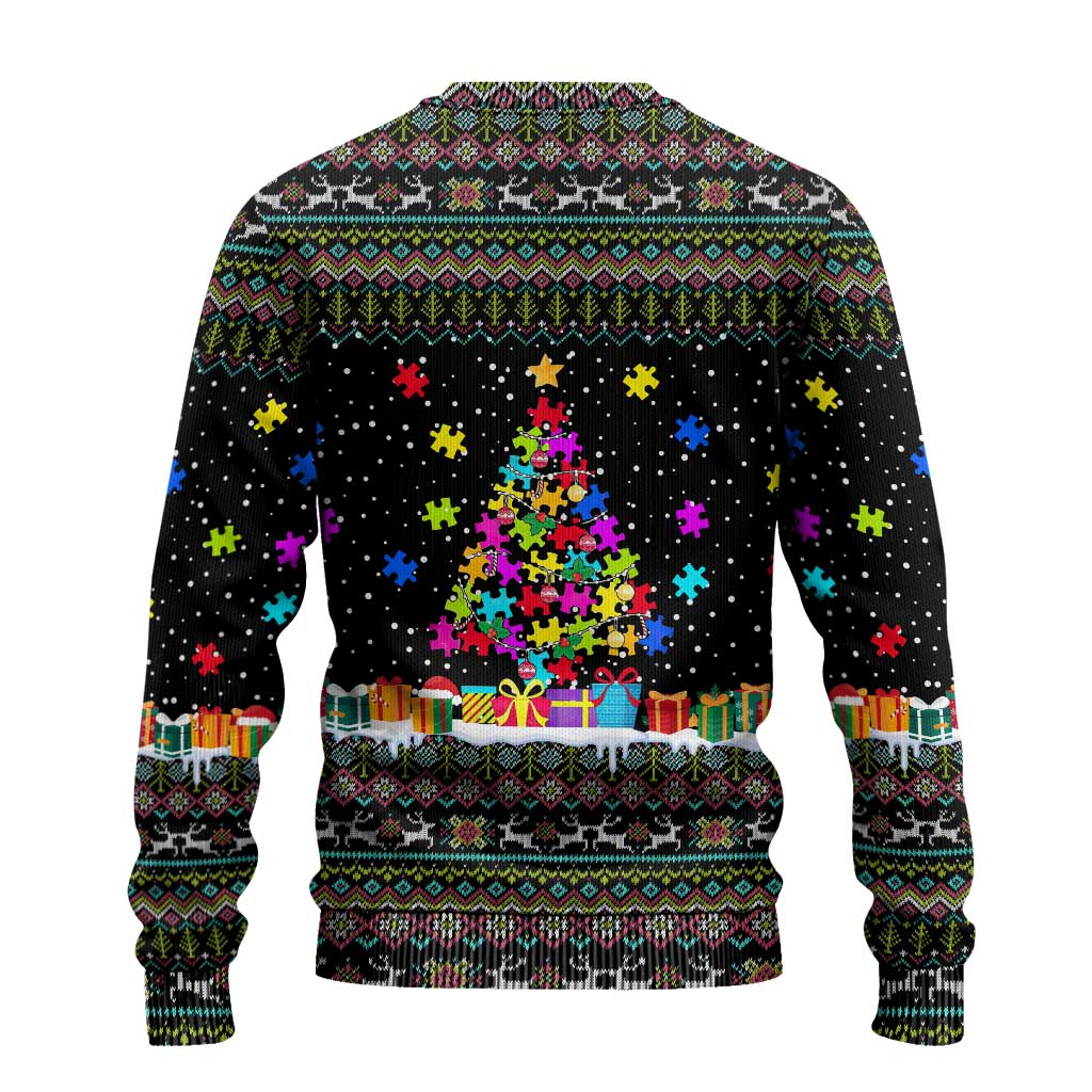 Autism Pine Christmas Ugly Christmas Sweater Xmas Holiday Patterns - Wonder Print Shop