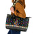 Autism Pine Christmas Leather Tote Bag Xmas Holiday Patterns - Wonder Print Shop