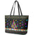 Autism Pine Christmas Leather Tote Bag Xmas Holiday Patterns - Wonder Print Shop
