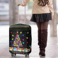 Autism Pine Christmas Luggage Cover Xmas Holiday Patterns - Wonder Print Shop