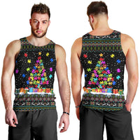 Autism Pine Christmas Men Tank Top Xmas Holiday Patterns - Wonder Print Shop