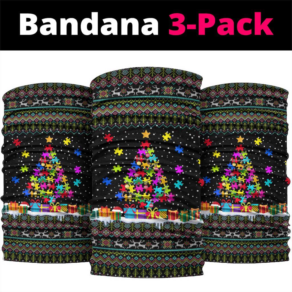 Autism Pine Christmas Neck Gaiter Xmas Holiday Patterns - Wonder Print Shop