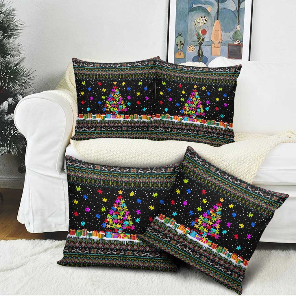 Autism Pine Christmas Pillow Cover Xmas Holiday Patterns - Wonder Print Shop