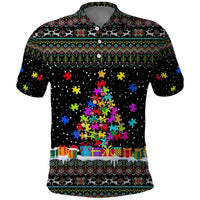 Autism Pine Christmas Polo Shirt Xmas Holiday Patterns - Wonder Print Shop
