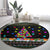 Autism Pine Christmas Round Carpet Xmas Holiday Patterns - Wonder Print Shop