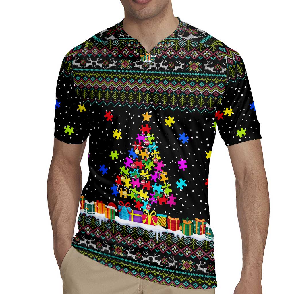 Autism Pine Christmas Rugby Jersey Xmas Holiday Patterns - Wonder Print Shop