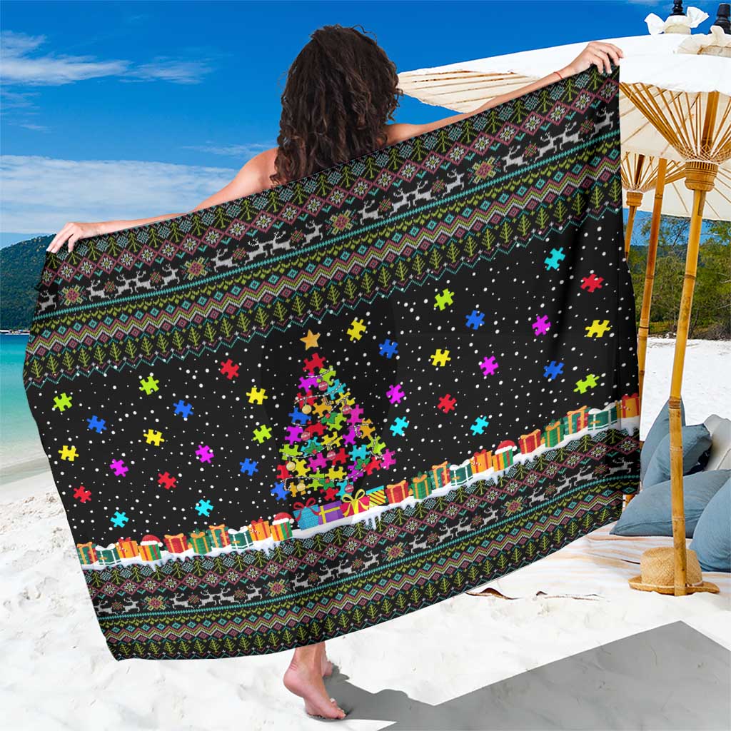 Autism Pine Christmas Sarong Xmas Holiday Patterns - Wonder Print Shop
