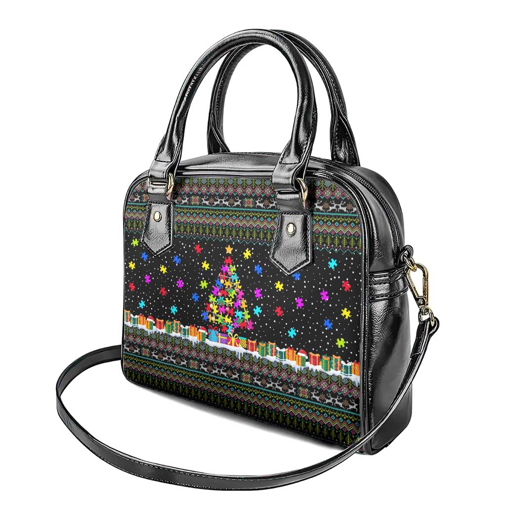 Autism Pine Christmas Shoulder Handbag Xmas Holiday Patterns - Wonder Print Shop