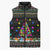 Autism Pine Christmas Sleeveless Puffer Jacket Xmas Holiday Patterns - Wonder Print Shop