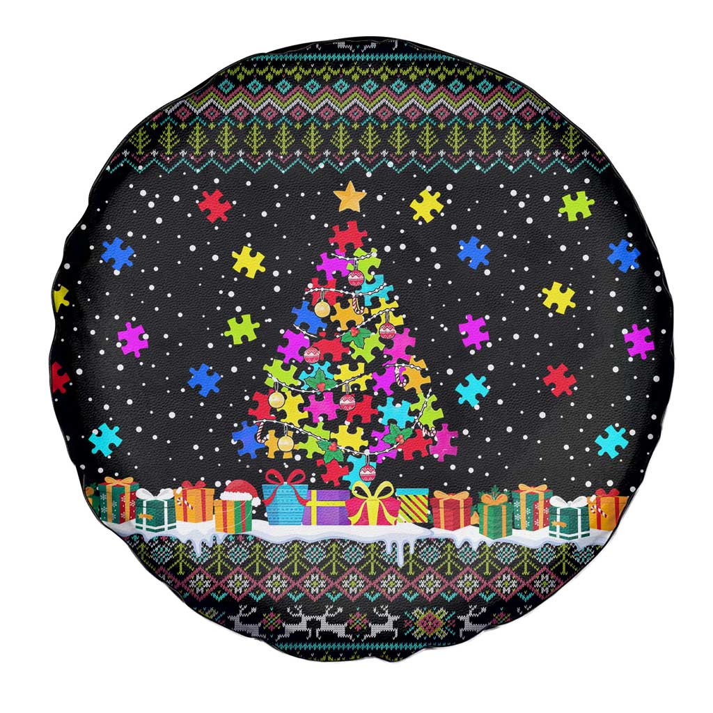 Autism Pine Christmas Spare Tire Cover Xmas Holiday Patterns - Wonder Print Shop