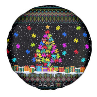 Autism Pine Christmas Spare Tire Cover Xmas Holiday Patterns - Wonder Print Shop