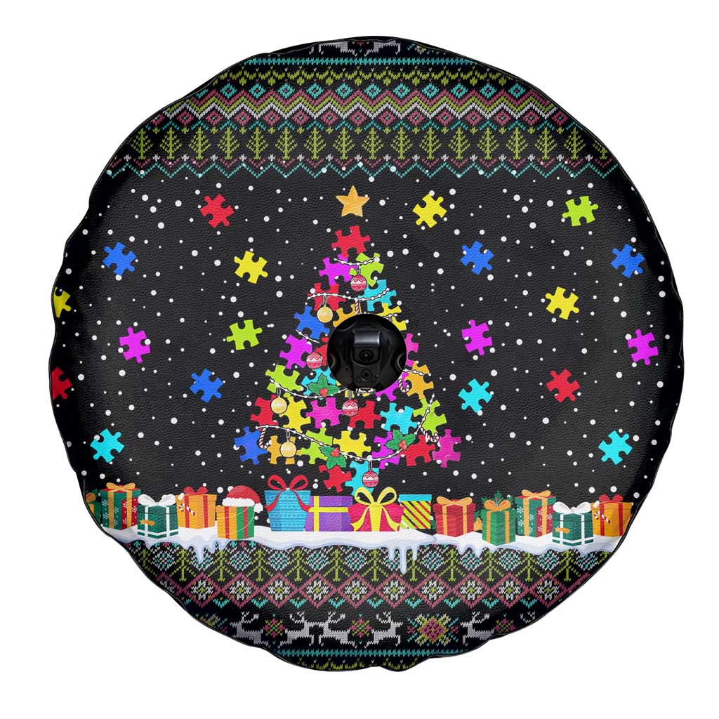 Autism Pine Christmas Spare Tire Cover Xmas Holiday Patterns - Wonder Print Shop