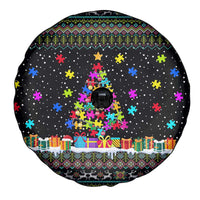 Autism Pine Christmas Spare Tire Cover Xmas Holiday Patterns - Wonder Print Shop