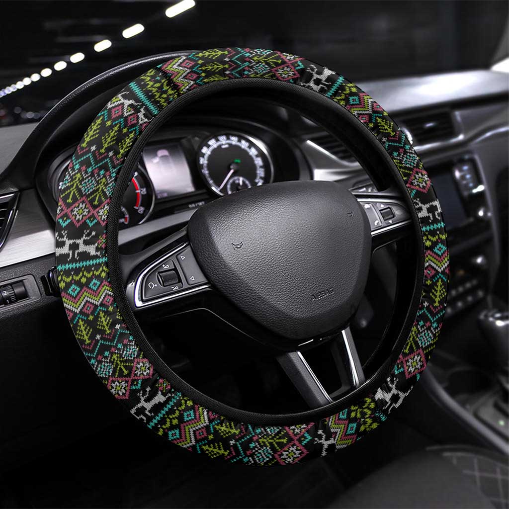 Autism Pine Christmas Steering Wheel Cover Xmas Holiday Patterns - Wonder Print Shop