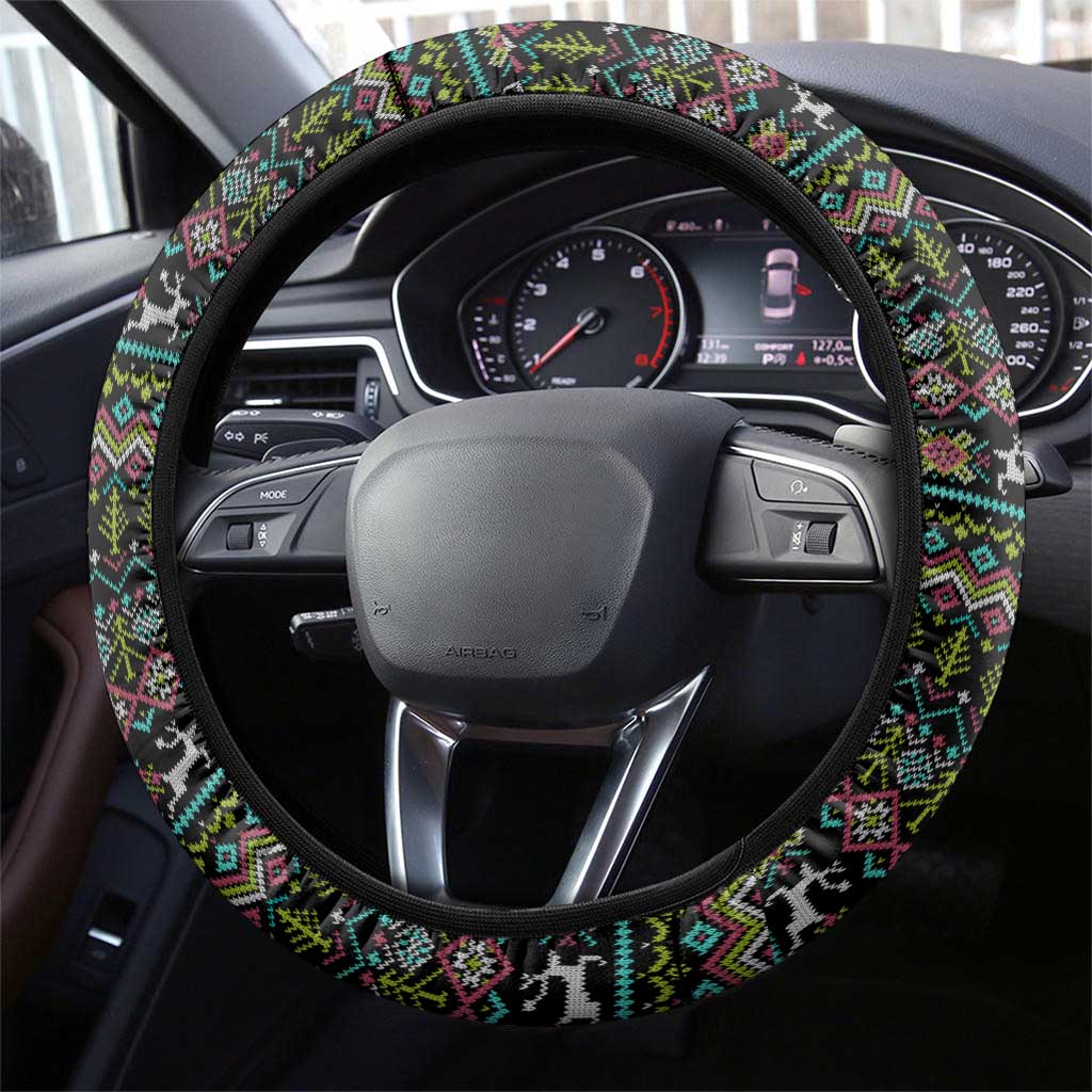 Autism Pine Christmas Steering Wheel Cover Xmas Holiday Patterns - Wonder Print Shop