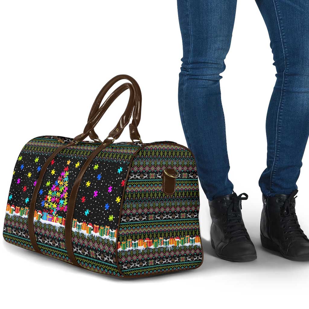 Autism Pine Christmas Travel Bag Xmas Holiday Patterns - Wonder Print Shop