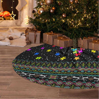 Autism Pine Christmas Tree Skirt Xmas Holiday Patterns - Wonder Print Shop