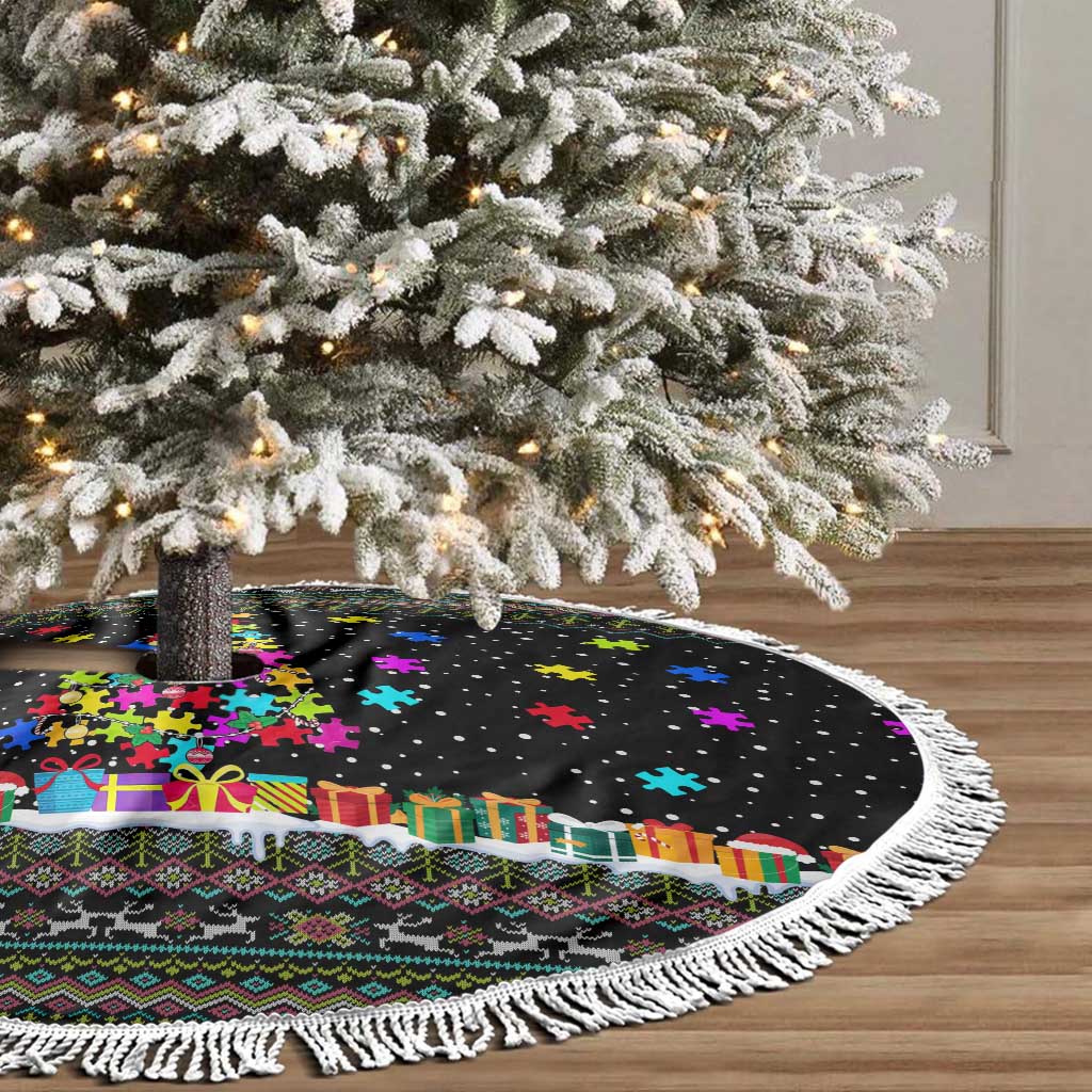 Autism Pine Christmas Tree Skirt Xmas Holiday Patterns - Wonder Print Shop