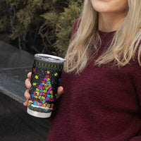 Autism Pine Christmas Tumbler Cup Xmas Holiday Patterns - Wonder Print Shop