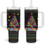 Autism Pine Christmas Tumbler With Handle Xmas Holiday Patterns - Wonder Print Shop