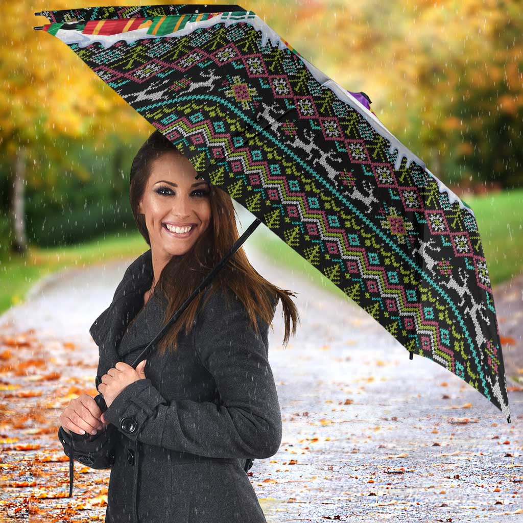 Autism Pine Christmas Umbrella Xmas Holiday Patterns - Wonder Print Shop