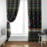 Autism Pine Christmas Window Curtain Xmas Holiday Patterns - Wonder Print Shop