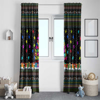 Autism Pine Christmas Window Curtain Xmas Holiday Patterns - Wonder Print Shop