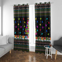 Autism Pine Christmas Window Curtain Xmas Holiday Patterns - Wonder Print Shop