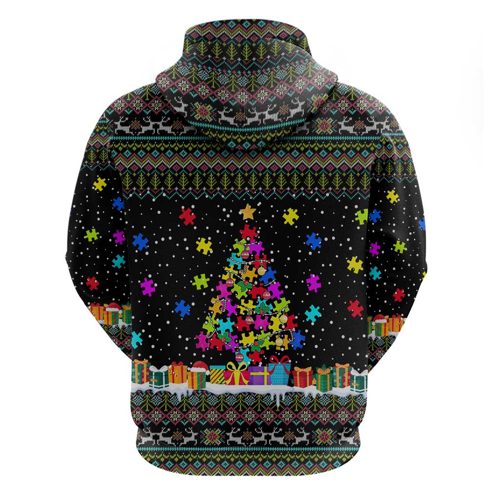 Autism Pine Christmas Zip Hoodie Xmas Holiday Patterns - Wonder Print Shop