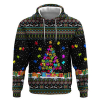 Autism Pine Christmas Zip Hoodie Xmas Holiday Patterns - Wonder Print Shop