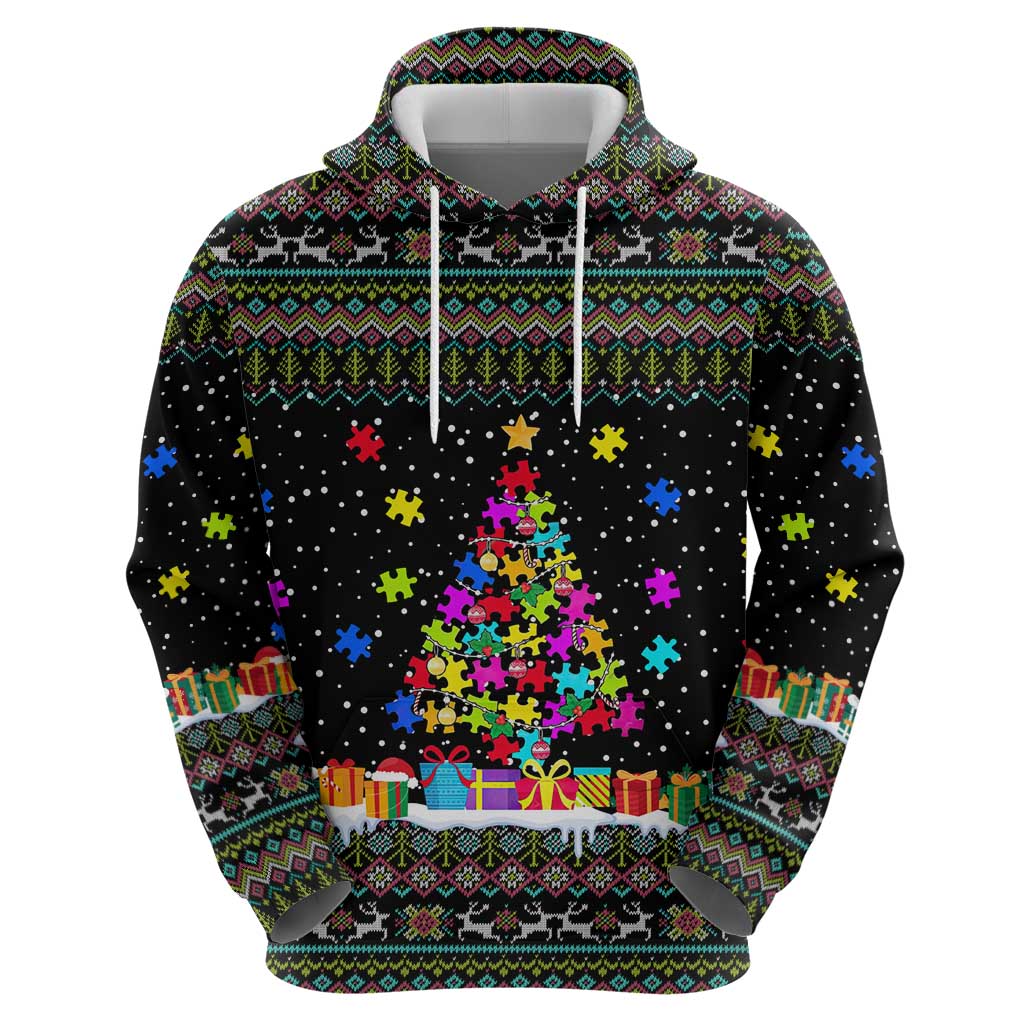 Autism Pine Christmas Zip Hoodie Xmas Holiday Patterns - Wonder Print Shop