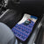 Kosovo Christmas Car Mats with Santa Wolf Snowflakes Blue Pattern and National Emblem - Wonder Print Shop