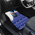 Kosovo Christmas Car Mats with Santa Wolf Snowflakes Blue Pattern and National Emblem - Wonder Print Shop