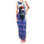 Kosovo Christmas Family Matching Tank Maxi Dress and Hawaiian Shirt with Santa Wolf Snowflakes Blue Pattern and National Emblem - Wonder Print Shop