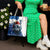 Kosovo Christmas Tote Bag with Santa Wolf Snowflakes Blue Pattern and National Emblem - Wonder Print Shop