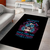 You Couldn't Handle Me Triangle Skull Area Rug - Wonder Print Shop