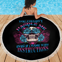 You Couldn't Handle Me Triangle Skull Beach Blanket - Wonder Print Shop
