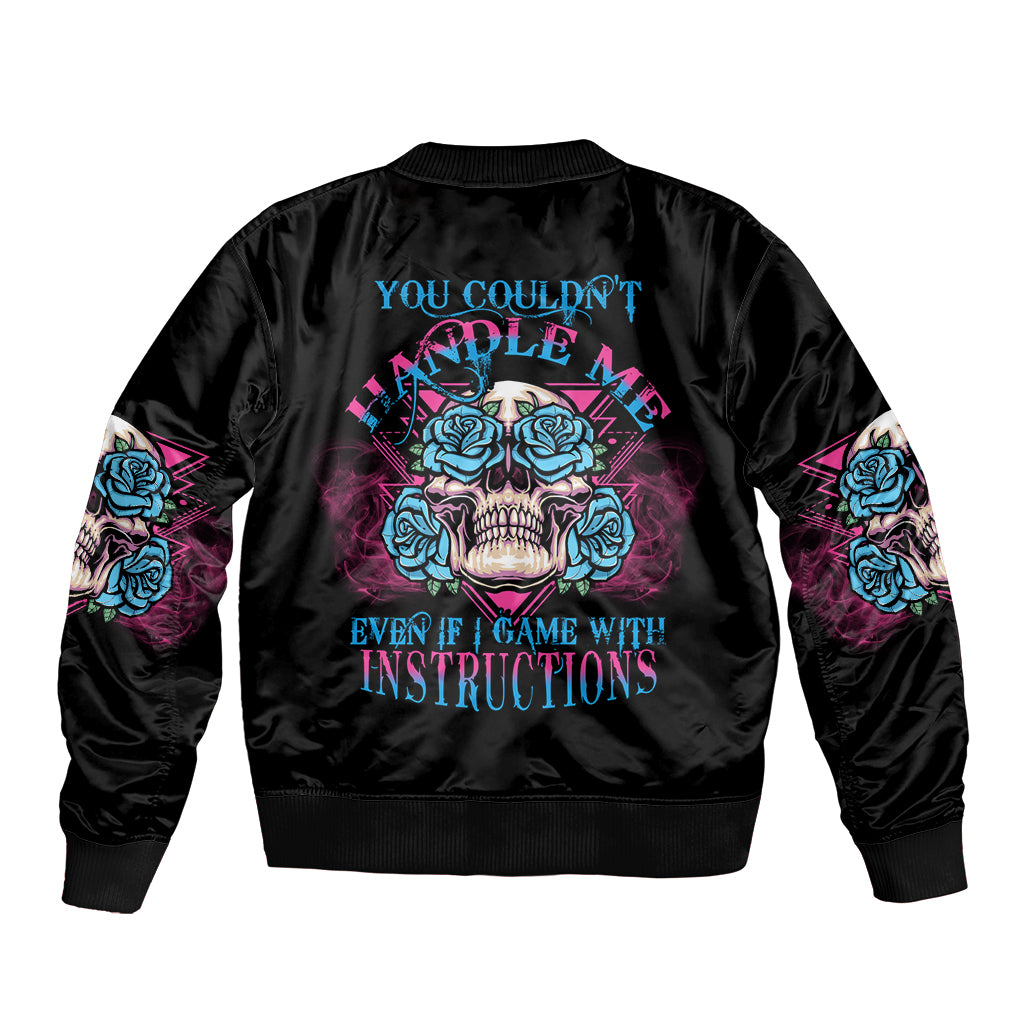 You Couldn't Handle Me Triangle Skull Bomber Jacket - Wonder Print Shop