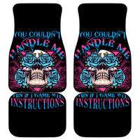 You Couldn't Handle Me Triangle Skull Car Mats - Wonder Print Shop