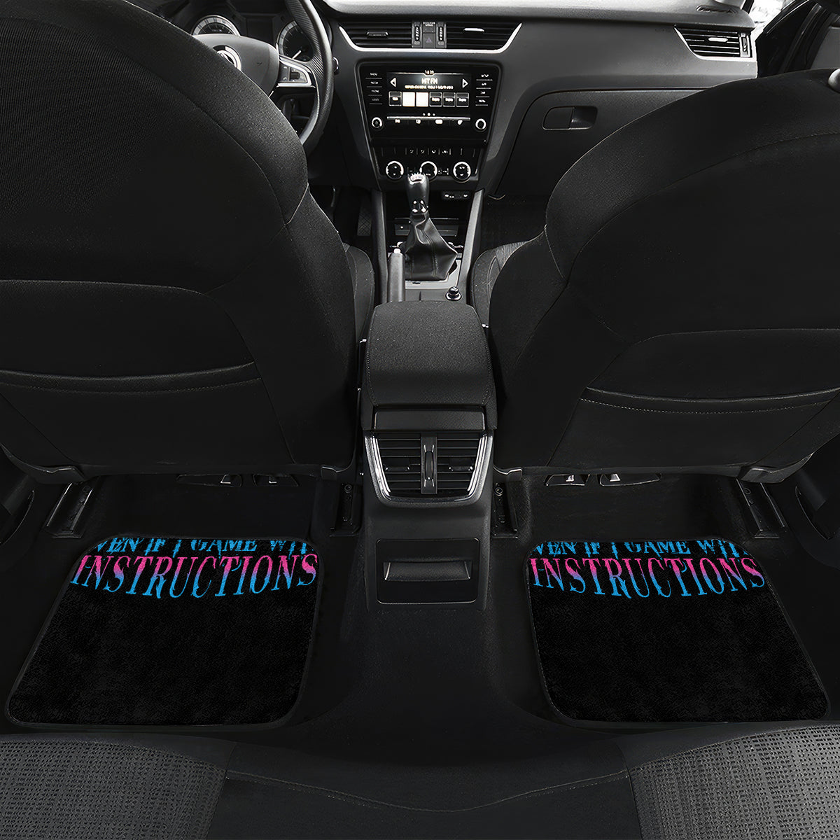 You Couldn't Handle Me Triangle Skull Car Mats - Wonder Print Shop