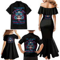 You Couldn't Handle Me Triangle Skull Family Matching Mermaid Dress and Hawaiian Shirt - Wonder Print Shop