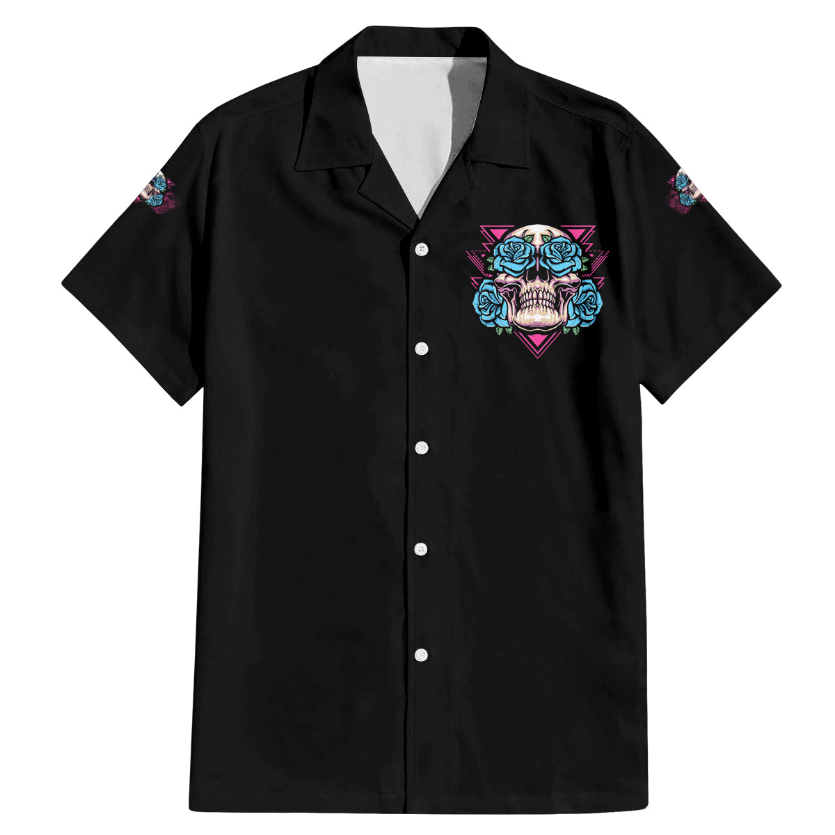 You Couldn't Handle Me Triangle Skull Family Matching Mermaid Dress and Hawaiian Shirt - Wonder Print Shop