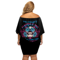 You Couldn't Handle Me Triangle Skull Family Matching Off Shoulder Short Dress and Hawaiian Shirt - Wonder Print Shop