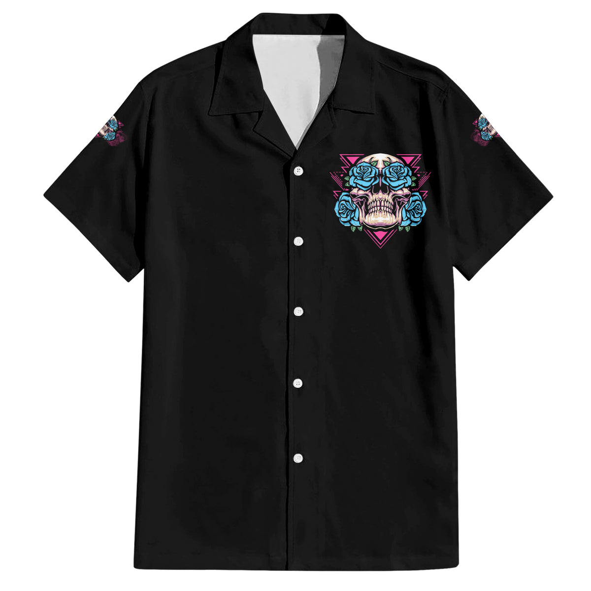 You Couldn't Handle Me Triangle Skull Hawaiian Shirt - Wonder Print Shop