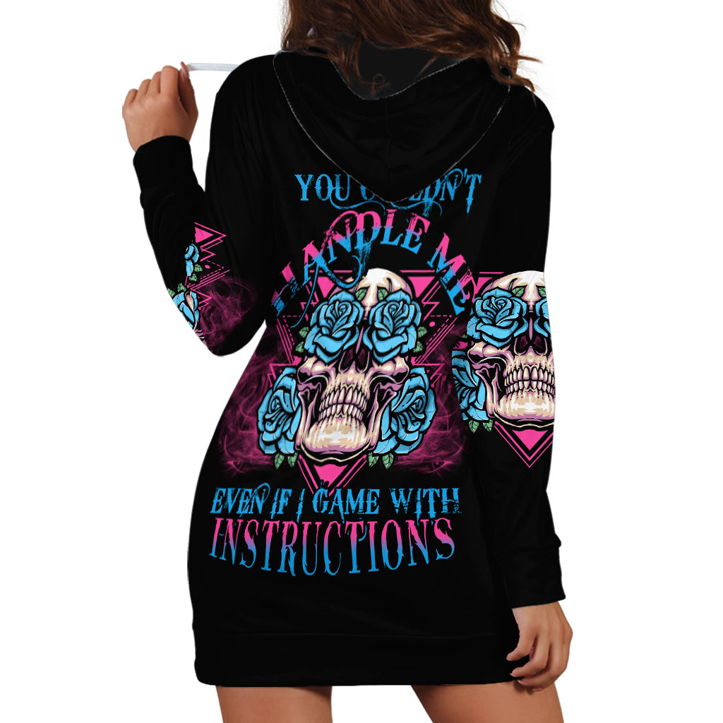 You Couldn't Handle Me Triangle Skull Hoodie Dress - Wonder Print Shop