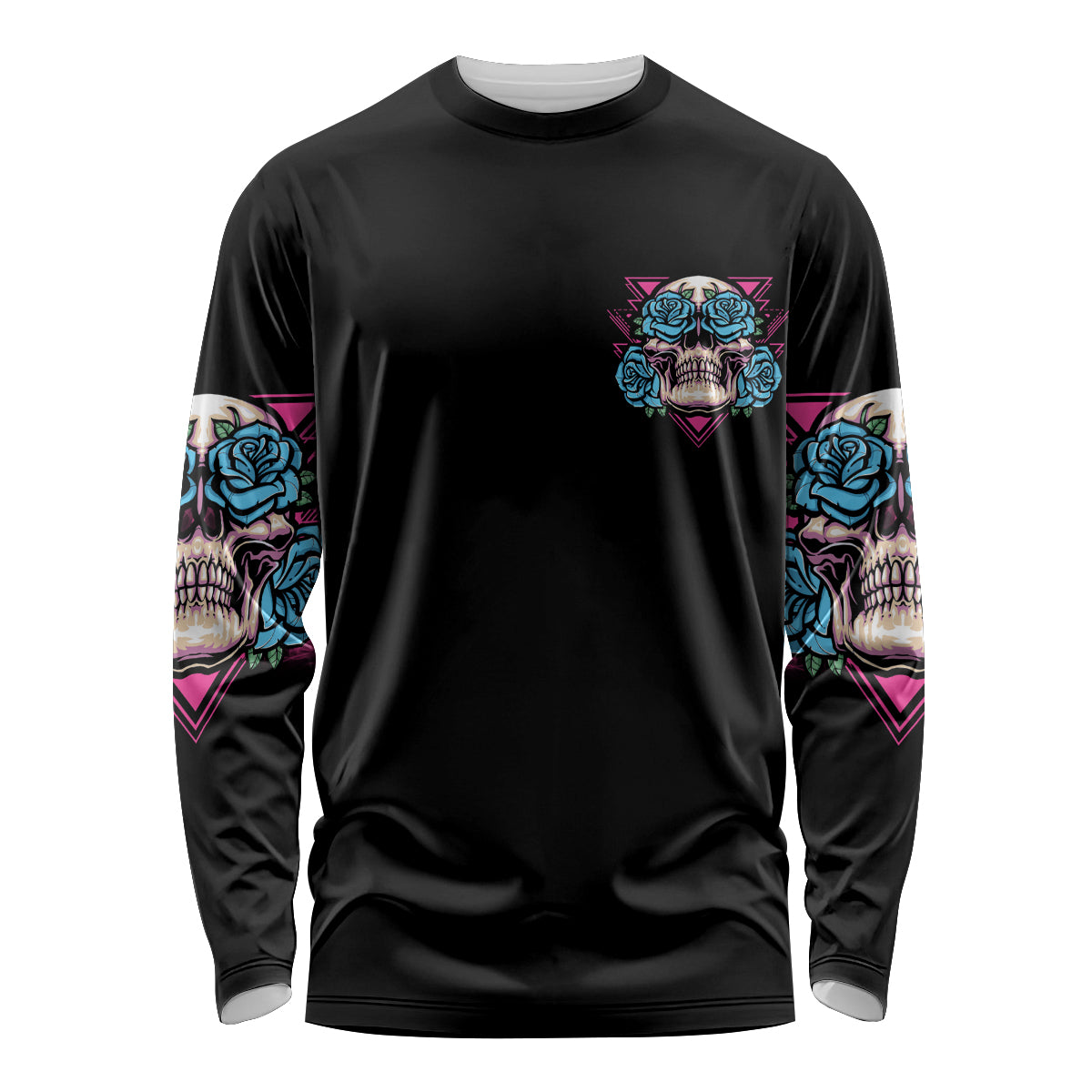 You Couldn't Handle Me Triangle Skull Long Sleeve Shirt - Wonder Print Shop