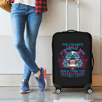 You Couldn't Handle Me Triangle Skull Luggage Cover - Wonder Print Shop